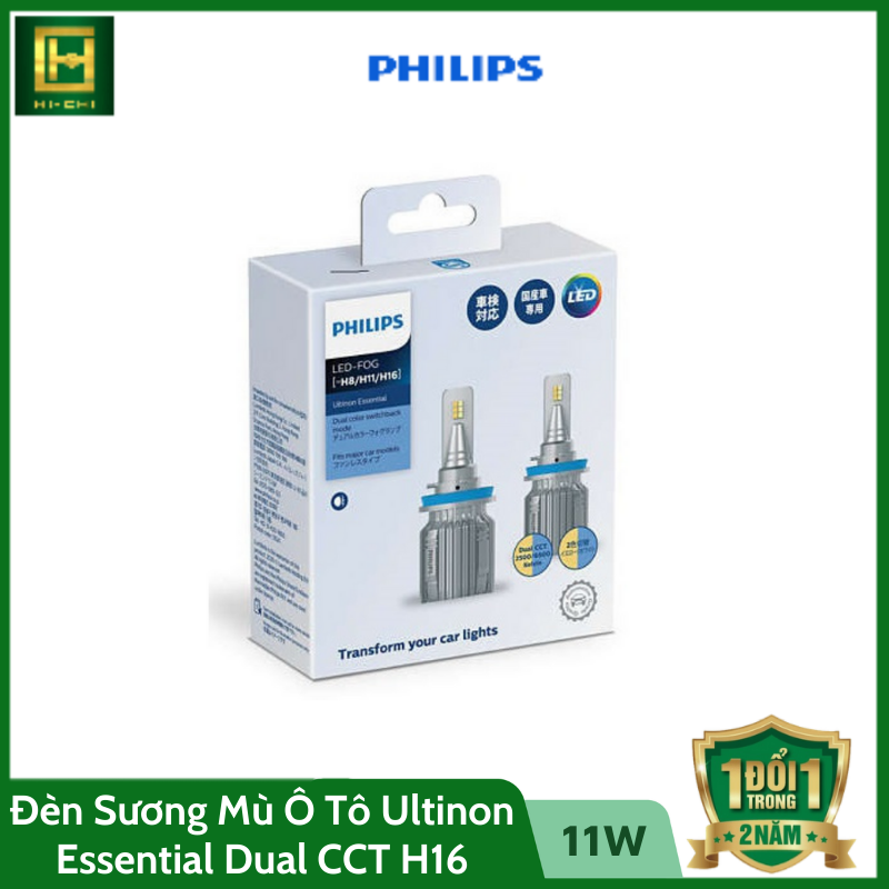 Đèn Sương Mù Xe Hơi Ô Tô Philips Ultinon Essential Dual CCT H16 11W